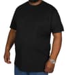 Thumbnail Black plain crew neck T-shirt, worn front view.